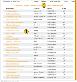 Viewing SubContractor List